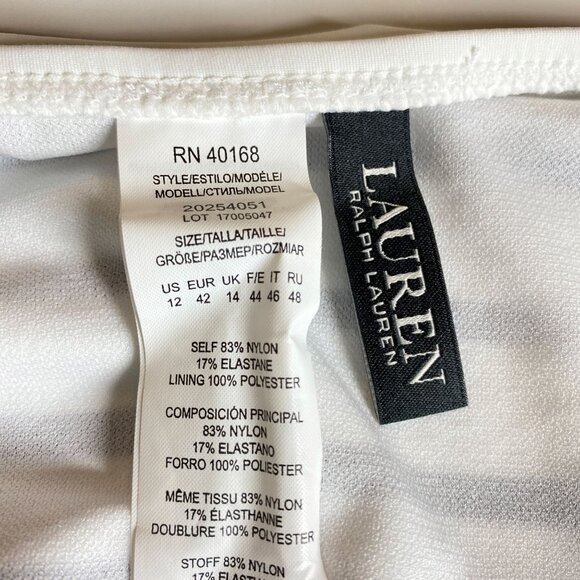 Lauren Ralph Lauren Women's Striped Bikini Bottom, size 12 - Picture 3 of 6